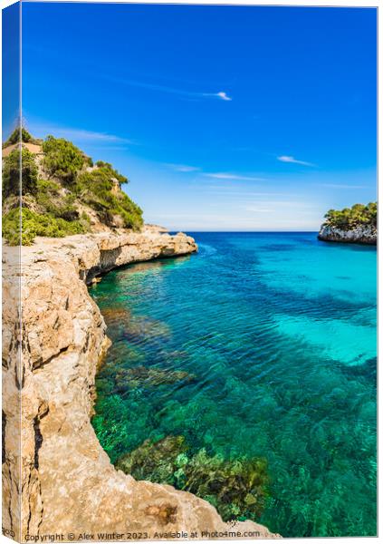 Serenity of Cala Llombards Canvas Print by Alex Winter