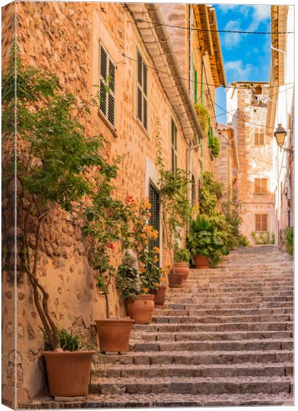 Fornalutx on Majorca, Spain Balearic Islands Canvas Print by Alex Winter