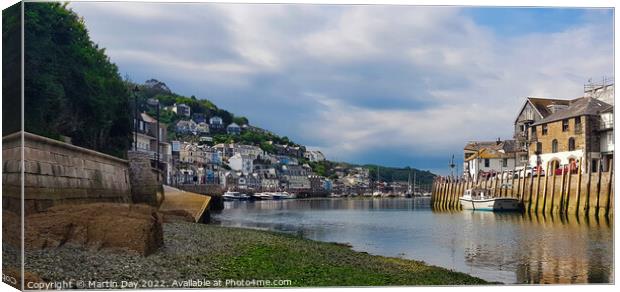 Serenity at Looe Harbour Canvas Print by Martin Day
