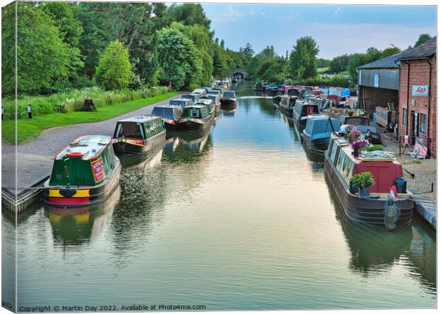 Serenity on the Busy Grand Union Canal Canvas Print by Martin Day