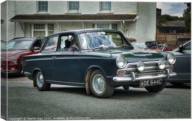 The Classic Ford Cortina GT DeLuxe Canvas Print by Martin Day