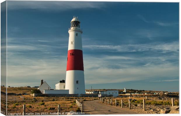 The Lighthouse at Portland Bill Canvas Print by Martin Day