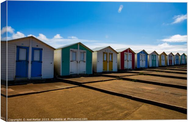 Beach Huts of Bude Canvas Print by Neil Porter
