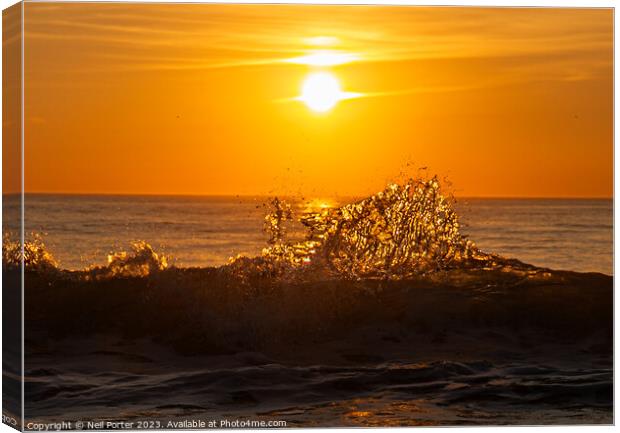 Golden Waves Canvas Print by Neil Porter
