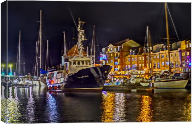 Boats in Harbour Canvas Print by Gareth Parkes