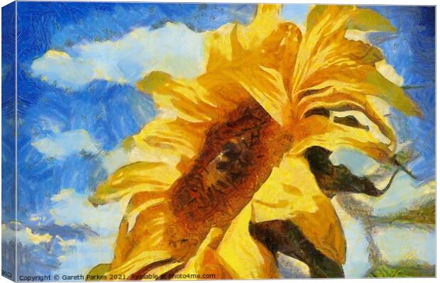 Sun Flower Canvas Print by Gareth Parkes