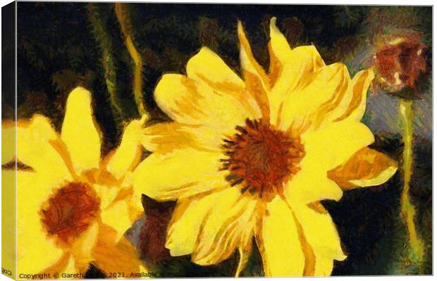 Sunflowers Canvas Print by Gareth Parkes