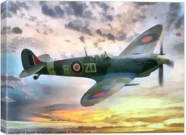 Spitfire MH-BZD Canvas Print by Gareth Parkes