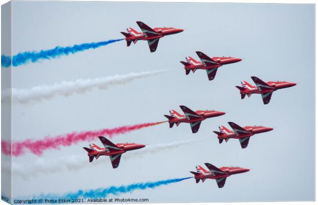 The Red Arrows Canvas Print by Fiona Etkin