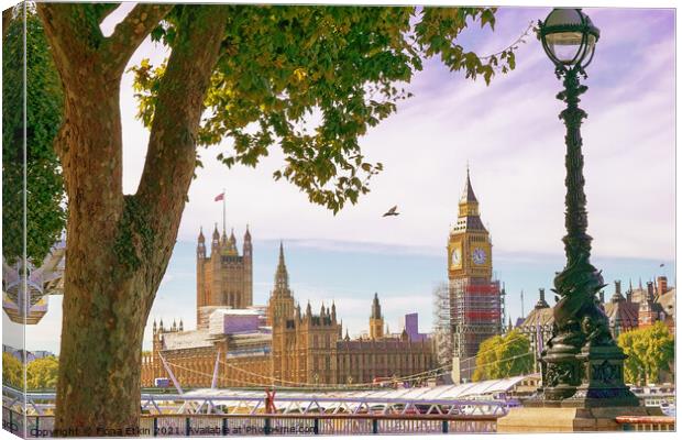 Big Ben and the Houses of Parliament  Canvas Print by Fiona Etkin