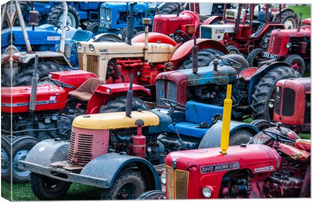 Vintage Tractors  Canvas Print by Jim Gibson