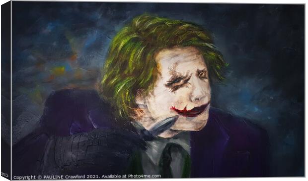 Joker Canvas Print by PAULINE Crawford