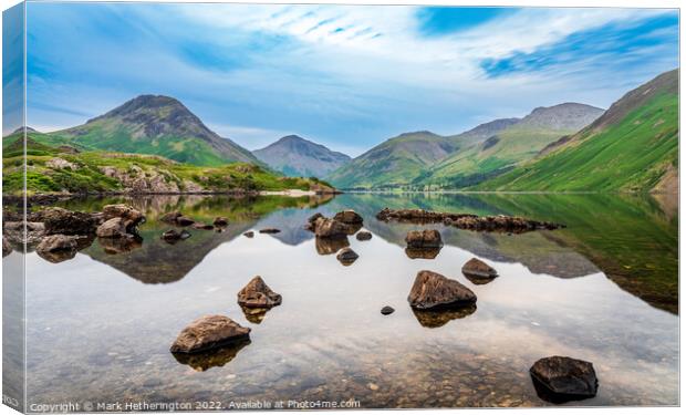 Wastwater Calm Canvas Print by Mark Hetherington