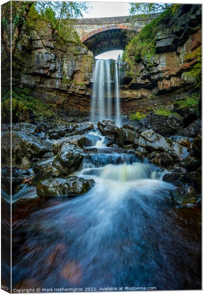 Ashgill Force Canvas Print by Mark Hetherington