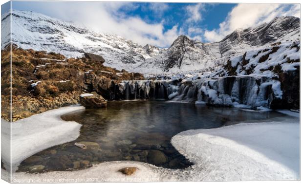 Fairy Pools, Skye Canvas Print by Mark Hetherington