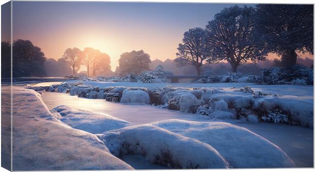 Winters Sunrise Canvas Print by Picture Wizard