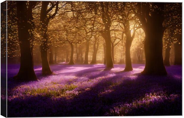 Bluebell Wood Canvas Print by Picture Wizard