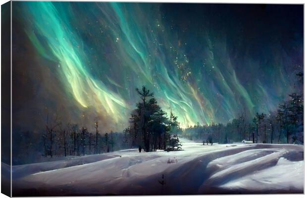 The Northern Lights Canvas Print by Picture Wizard