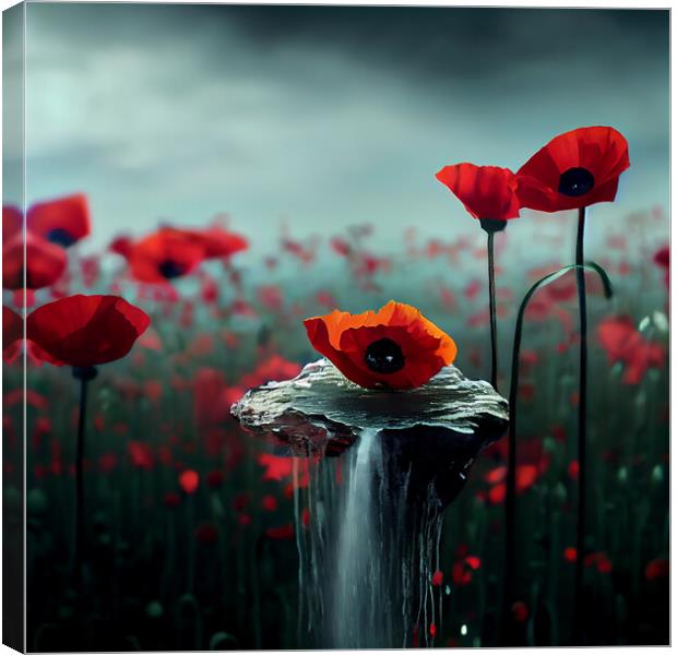 Poppy Tears Canvas Print by Picture Wizard
