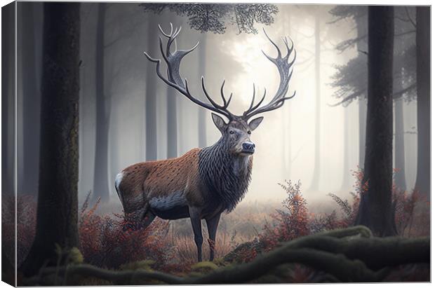 Majestic Stag Canvas Print by Picture Wizard