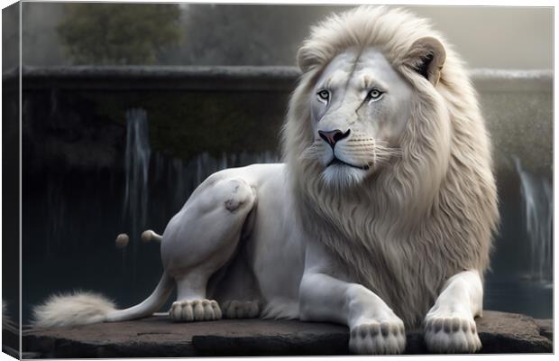 The White Lion 3 Canvas Print by Picture Wizard