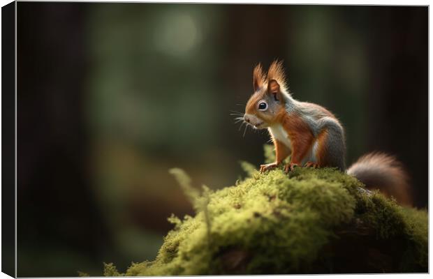 The Red Squirrel (Sciurus vulgaris)  Canvas Print by Picture Wizard