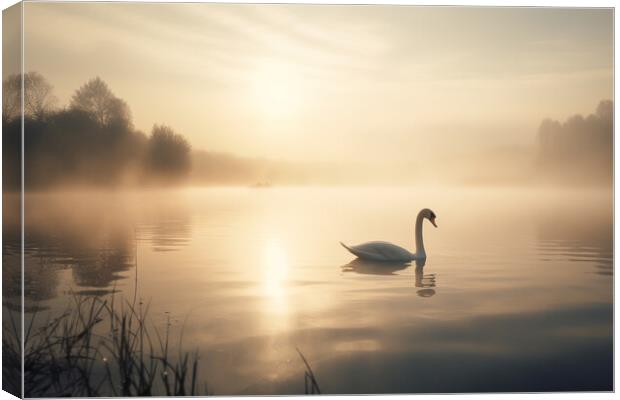 Serene Swan Canvas Print by Picture Wizard