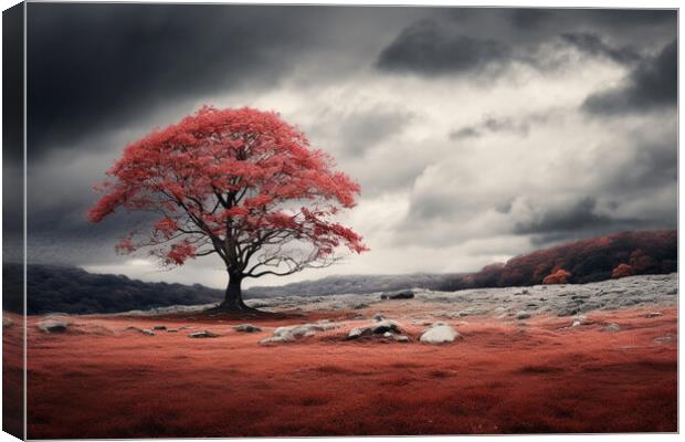 The Scarlet Tree Canvas Print by Picture Wizard