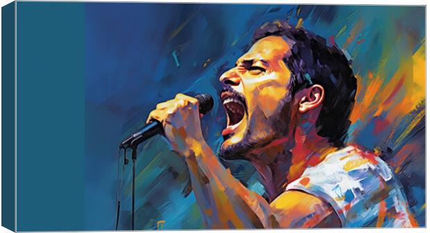Freddy Mercury Canvas Print by Picture Wizard
