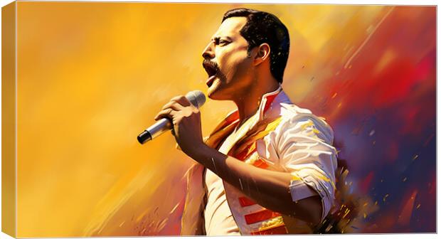 Freddy Mercury Canvas Print by Picture Wizard