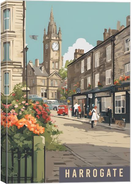 Harrogate Vintage Travel Poster Canvas Print by Picture Wizard