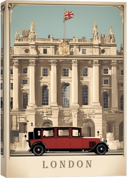 London Vintage Travel Poster  Canvas Print by Picture Wizard