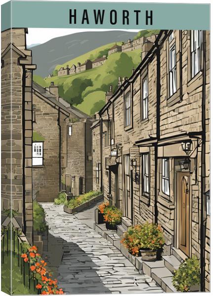 Haworth Vintage Travel Poster Canvas Print by Picture Wizard