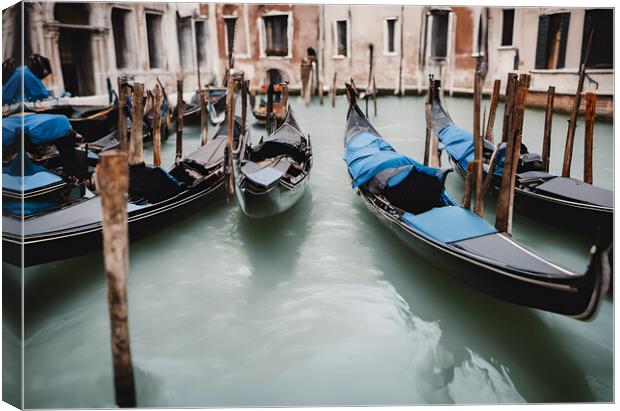 Venice Gondolas Canvas Print by Picture Wizard