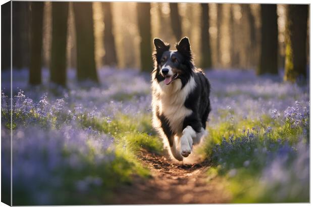 Running Collie Canvas Print by Picture Wizard