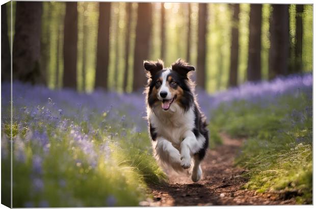 Running Collie Canvas Print by Picture Wizard