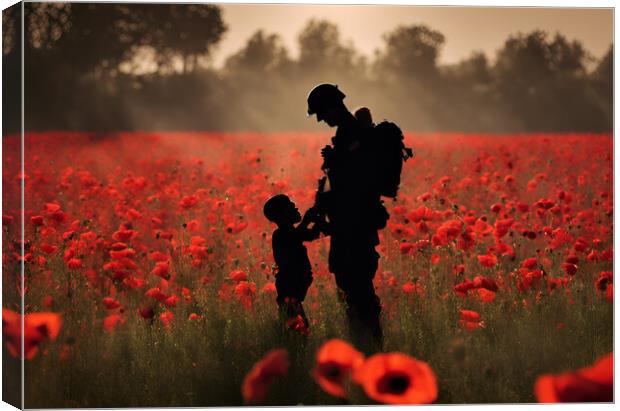 Poppy Field Homecoming Canvas Print by Picture Wizard