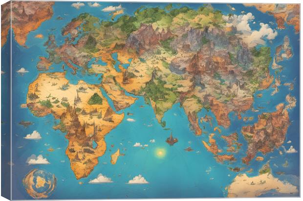 Fantasy Earth Canvas Print by Picture Wizard