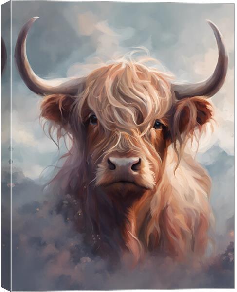 Highland Cow Canvas Print by Picture Wizard