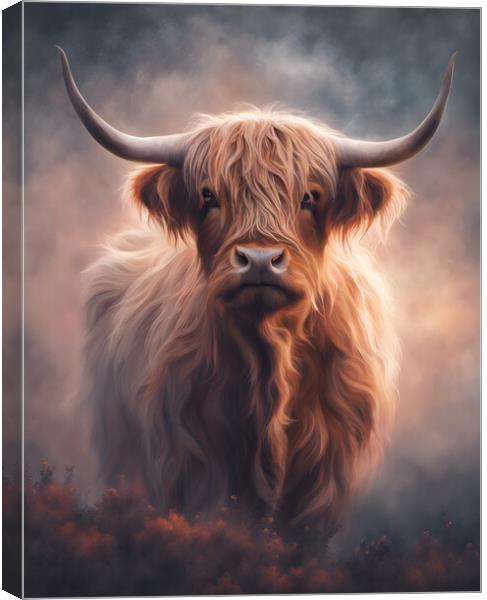 Highland Cow Canvas Print by Picture Wizard