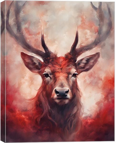 Majestic Red Stag Canvas Print by Picture Wizard