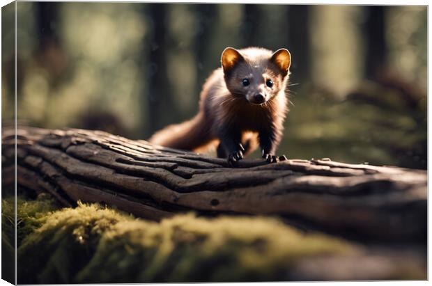 Pine Marten Canvas Print by Picture Wizard