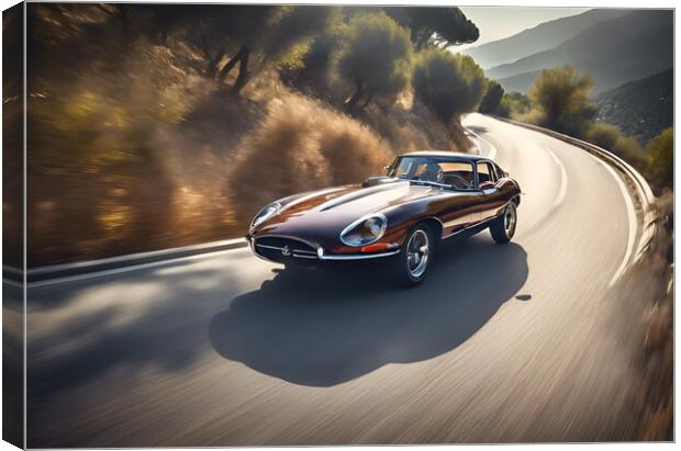 Jaguar E Type Canvas Print by Picture Wizard