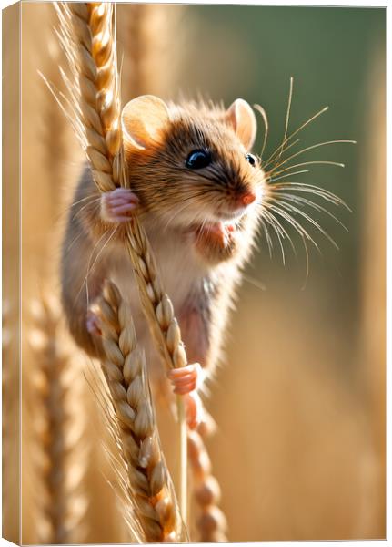Harvest Mouse Canvas Print by Picture Wizard