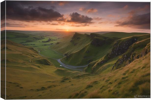 Winnats Pass Canvas Print by Picture Wizard