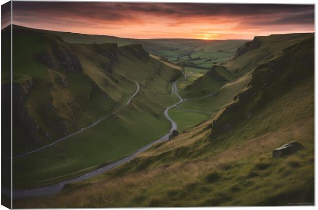 Winnats Pass Canvas Print by Picture Wizard