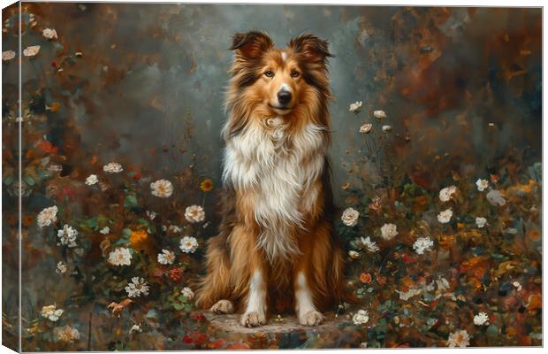 Collie Dog Canvas Print by Picture Wizard