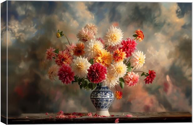 A vase of flowers Canvas Print by Picture Wizard