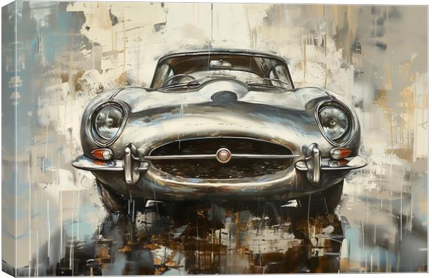 Jaguar E Type Art Canvas Print by Picture Wizard