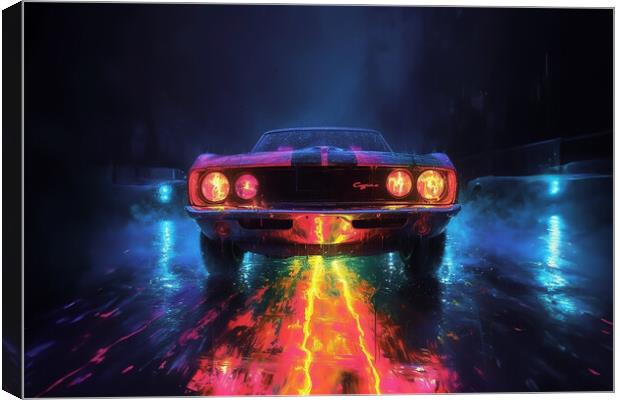 Dodge Charger Art Canvas Print by Picture Wizard